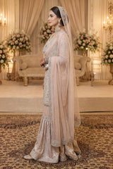 Blush Bridal Ensemble with Net Veil · detail · view 2