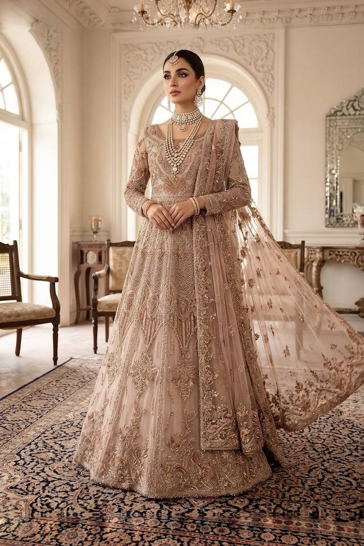 Rose Gold Embellished Bridal Gown · detail · view 1