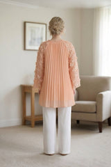 Blossom: Chiffon 2-Piece Suit · Peach · view 3