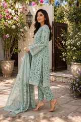 Sage Green Printed Lawn Suit · Sage green · view 3