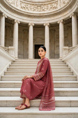 Embroidered Lawn Suit · Rosewood · view 3