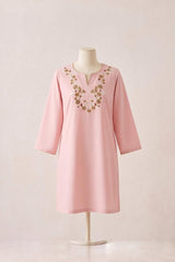 Embroidered Lawn Kurti · Blush pink · view 5