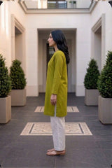 Embroidered Lawn Kurti · Olive · view 5