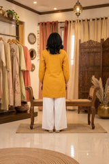 Floral-Work Kurti · Mustard · view 4