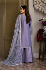 Silk Suit with Embroidered Dupatta · Lavender · view 2
