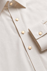 2 Piece Blended Suit · Almond White · fabric, buttons and cuff detail